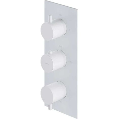 OMNIRES Y - Grifo termostático empotrado, para 3 dispositivos, blanco mate Y1238-KROWM (1/2)