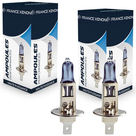 2 x Ampoules H1 55W 12V SUPER WHITE - FRANCE-XENON (1/4)