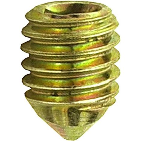 GRANI PER FISSAGGIO MANIGLIA M6 X 8 MM. IN FERRO ZINCATO GIALLO 10 PZ. (1/2)