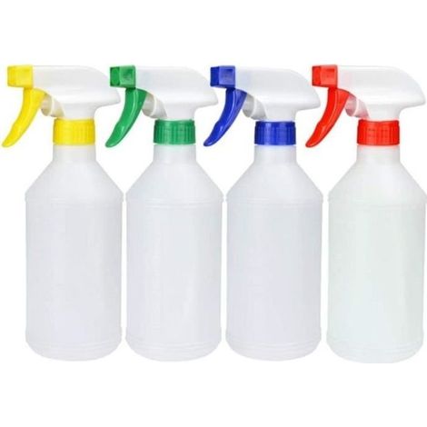 4pcs 500ml Flacon Pulvérisateur Vide à Pression Manuelle Bouteille Vaporisateur pour Fleurs de Micro Paysage et Hydratation