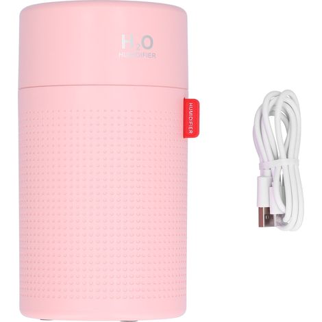 Humidificateur d'air silencieux rose grande capacité, rechargeable par USB, pour la maison et le salon (1/5)