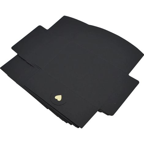 Mini sobres de papel, perfectos para tarjetas de felicitación, diseño resistente, color negro. (1/2)