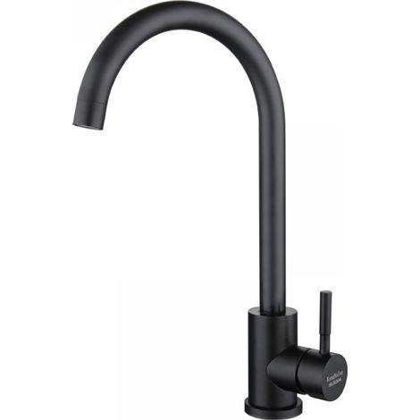ROBINETTERIE DE CUISINE Robinet Cuisine Noir de Monocommande Pivotant à 360°, Robinetterie Cuisine Mitigeur Cuisine (1/5)