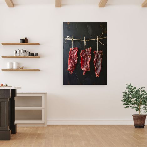 Wandbild Hängendes Trockenfleisch 40x60 (1/4)