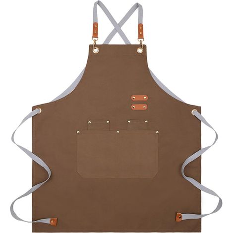 Tablier de Cuisine Homme Femme Imperméable, Tablier Personnalisé avec 4 Poches, Tablier Barbecue Homme Réglable, Tablier Serveur pour Chef, Peinture, Jardinage (1/5)