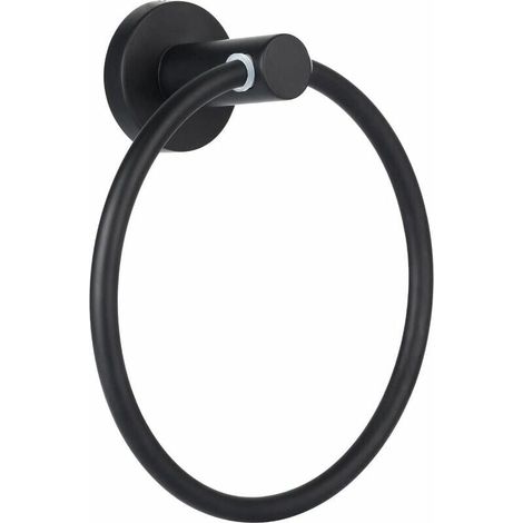 Handtuchring aus Edelstahl 304, amerikanischer schwarzer Badezimmeranhänger, hängender Handtuchring für Badezimmertoilette (304 Yahei)