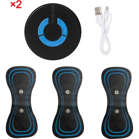 3 EMS-Elektromassagepflaster für Nacken und Halswirbelsäule zur Muskelentspannung und Linderung von Schulterschmerzen, tragbares Nackenmassagegerät - AquaForge