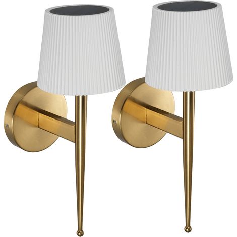 Applique murale moderne décorative lampe solaire murale éclairage intérieur extérieur fixation murale salon chambre bureau porche jardin cour (1/5)