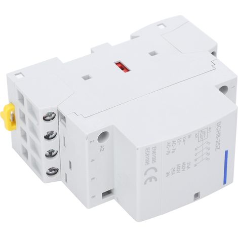 Contacteur de tension AC/DC 25A, type rail DIN, normalement ouvert, interrupteur domestique modulaire, ultra-silencieux AC/DC 36V.
