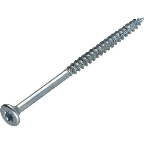 Vis bois TEKOR Tête fraisée Cranté 6X60 Filetée sur 36 TORX T30 Acier zingué Pointe antifendage type 17