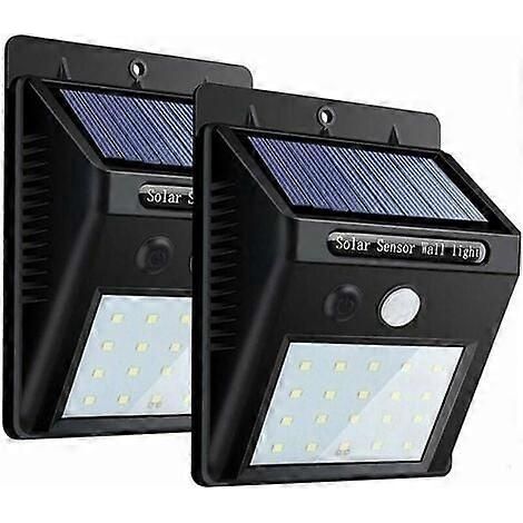 Lampes solaires [lot de 6/3 modes], lampes de sécurité solaires, lampes solaires à détecteur de mouvement, compatibles avec les clôtures, les patios et les garages. (1/5)