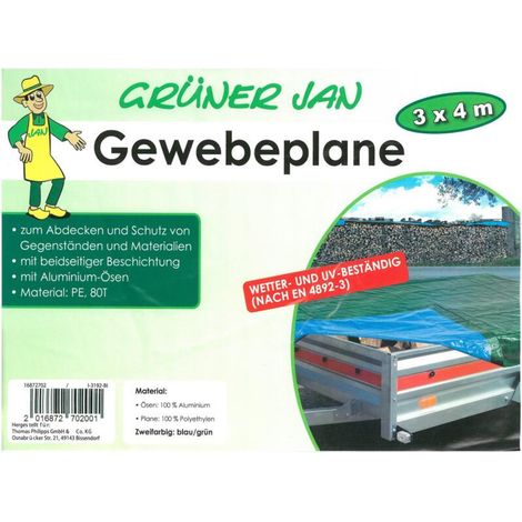 Gewebeplane 3x4m Brennholz abdecken Wasserfest Abdeckung 12m² (1/3)