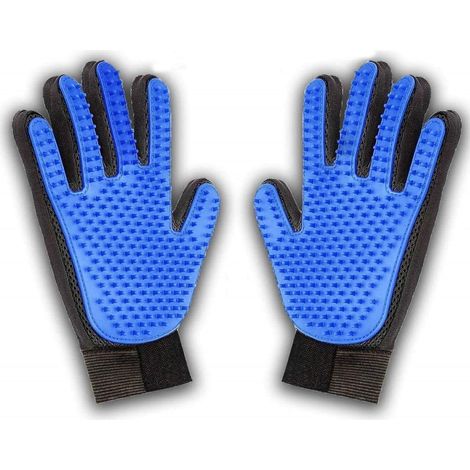 Lot de 2 gants de toilettage, brosse de massage et de nettoyage pour chiens et chats, pour le bain des animaux de compagnie. DXGHC (1/5)