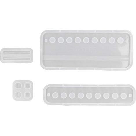 Moule en Silicone pour Création de Porte-Stylo Résine, 4 Pièces DIY Déco Maison, Antidérapant et Durable (1/5)