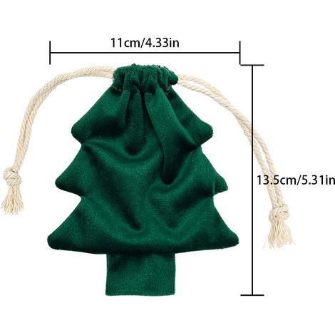 Weihnachtsdekorationen, Beutel mit Kordelzug, Pompons, Glöckchen, Christbaumschmuck, Anhänger