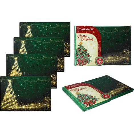Set di 4 tovagliette in sughero - Natale (carmani)