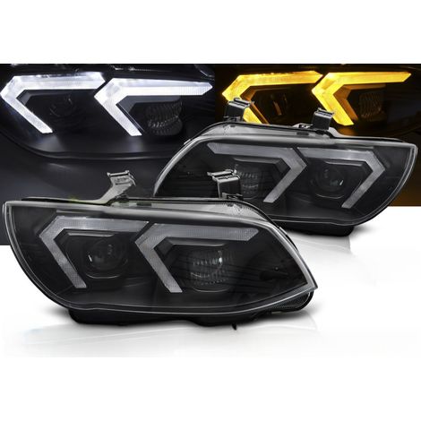 Paire de feux phares BMW serie 3 E92 / E93 de 2010 a 2013 Xenon LED DRL Noir-42058452 (1/4)
