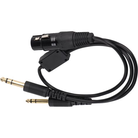 XLR-auf-Dual-GA-Stecker-Adapterkabel für Airbus-Aviation-Headsets mit 5-poligem Anschluss