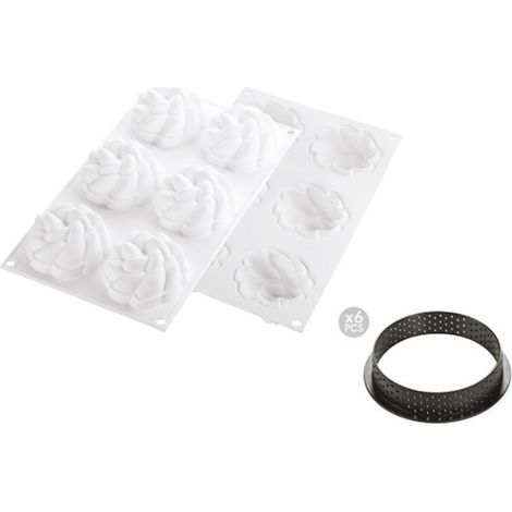 Kit Tarte Ring Fleur Michalak 8cm x6 - Silikomart Professional (1/3)