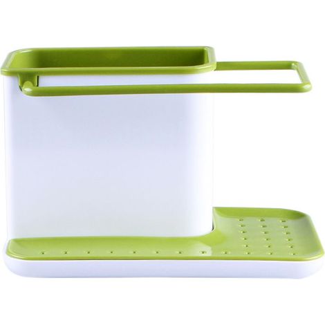 Sink storage rack, kitchen and bathroom storage, soap and dishcloth storage essential.(vert) (1/5)