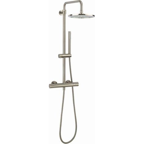 Crosswater Central Douche pluie thermostatique - avec douchette à main - acier inoxydable brossé (1/3)