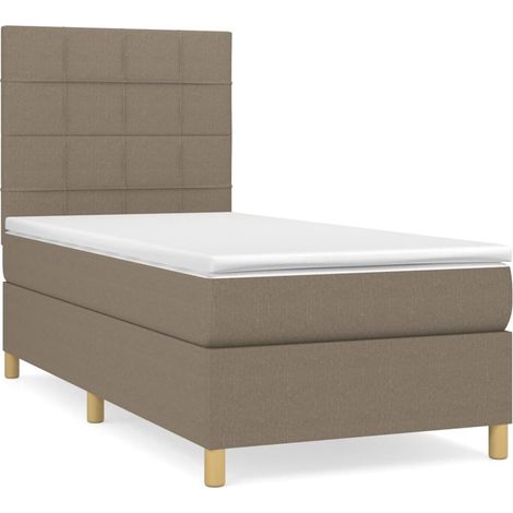 Maison Exclusive - Giroletto a Molle con Materasso Tortora 90x200 cm inTessuto