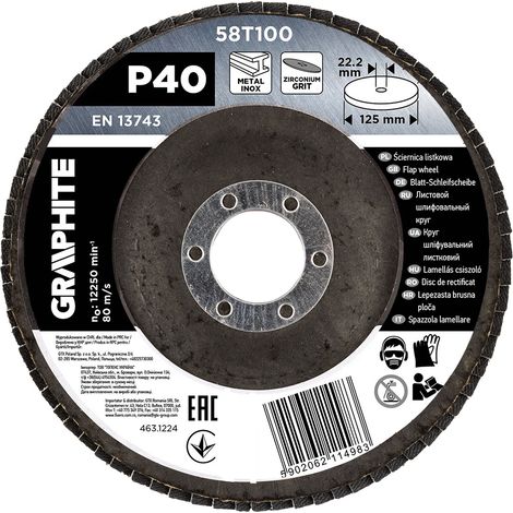 Disco lamellare in zirconio 125 x 22,2 mm, P40 (1/4)