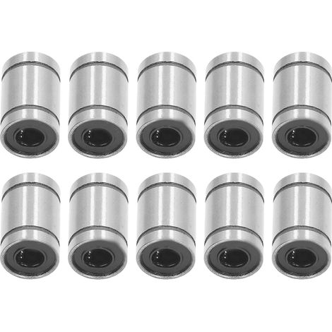 10pcs Motion linéaire Alliage en alliage en acier 6 mm ID 12 mm od 19 mm Longueur LM6UU pour l'équipement de la machine (1/5)