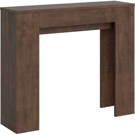 Consolle Allungabile 90x25/181 cm Pannelli in Nobilitato Slick Noce (1/4)