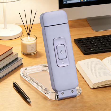 Portable reading light, rechargeable LED clip-on reading light, perfect for reading in bed, with 3 adjustable brightness levels. (1/4)