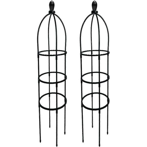 Treillis obélisque pour plantes grimpantes, treillis de jardin 2 pièces (B)-- (1/5)