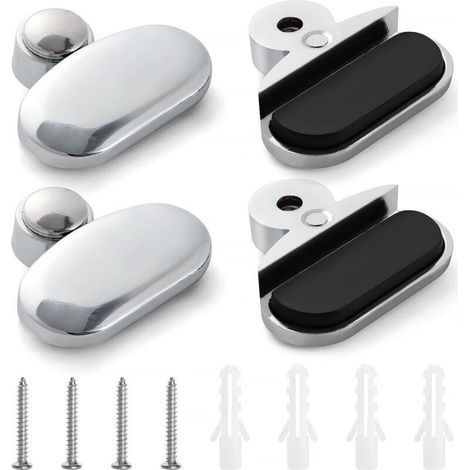 4 mirror fixing clips for 3-5 mm glass, zinc alloy glass clips, mirror fixing brackets, mirror fixing clips, with caps and screws, oval shape (1/4)