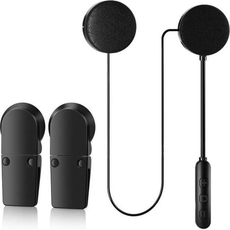 2 intercoms moto Bluetooth 5,0, casque sans fil mains libres, stéréo MP3 avec clip, pour motard et passager