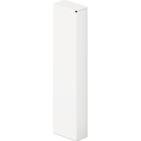 Ilcom terminale esterno destro FCEP per battiscopa in acciaio FC 60mm x 17mm x 10mm  - Bianco opaco