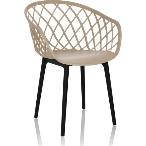 Chaise visiteur/chaise à coque BEGIO plastique beige hjh OFFICE