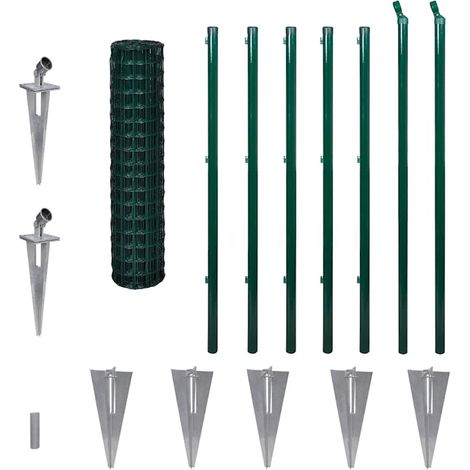 vidaXL Euro Fence Steel 10x1,2 m Green (1/5)