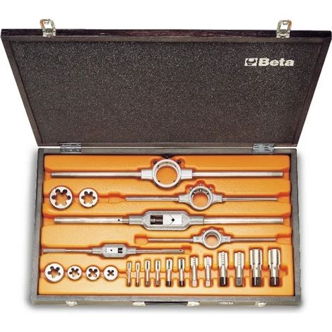 Beta 446asg/c23 assortiment de tarauds et matrices en acier chromé pour gaz - 23