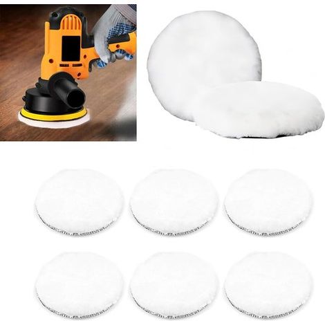 Lot de 8 tampons de polissage – 5 pouces – Pour polisseuse excentrique – Peinture, métal, bois, pierre (1/5)