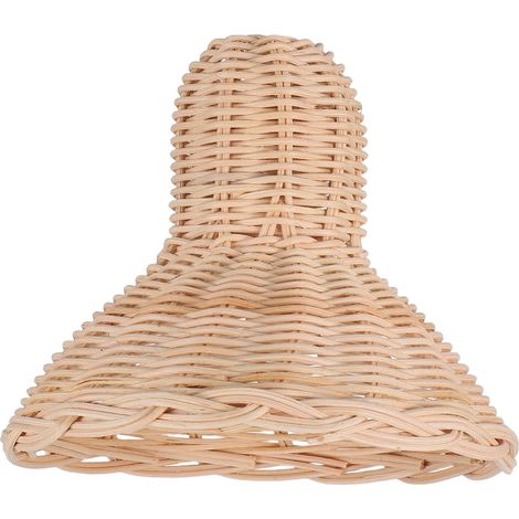 Hanging Rattan Lampshade for Table Lamp, Vintage Decorative Lamp Cover, Rustic Lampshade (1/5)