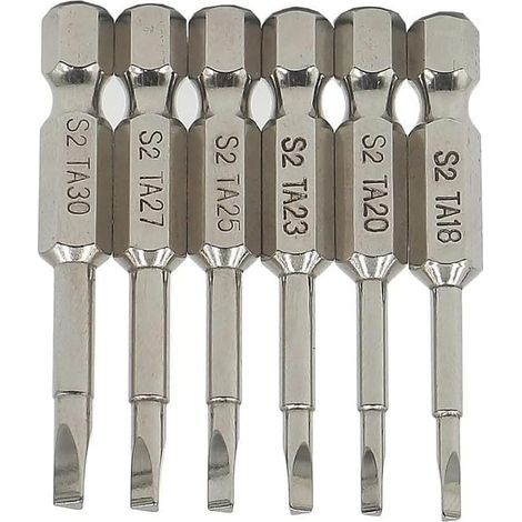 6PCS Tournevis Triangle Magnétique Tournevis Triangulaire Longueur de 50mm à Tête Triangulaire 1,8mm, 2mm, 2,3mm, 2,5mm, 2,7mm, 3mm (1/5)