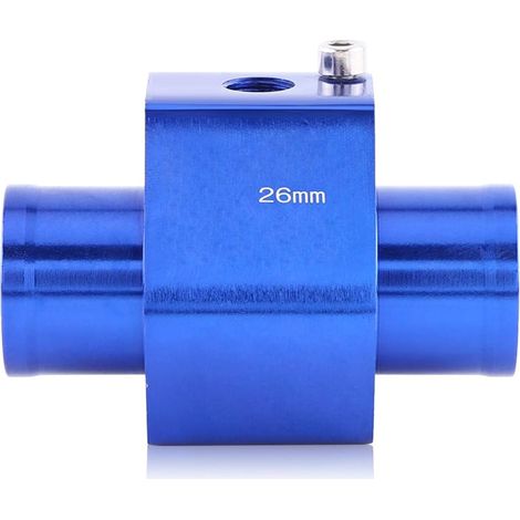 Adaptateur Universel de Tuyau de Voiture Adaptateur de Capteur de Température de Tuyau de Joint de Température d'eau pour Adaptateur Sonde Temperature Eau Bleu 26 mm (1/5)