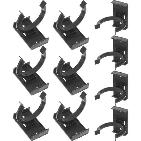 Lot de 20 clips en plastique noir pour pieds cuisine et plinthes (1/5)