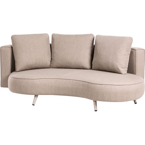 Garden Sofa 3 Seater PARORI Left Hand Beige (1/5)