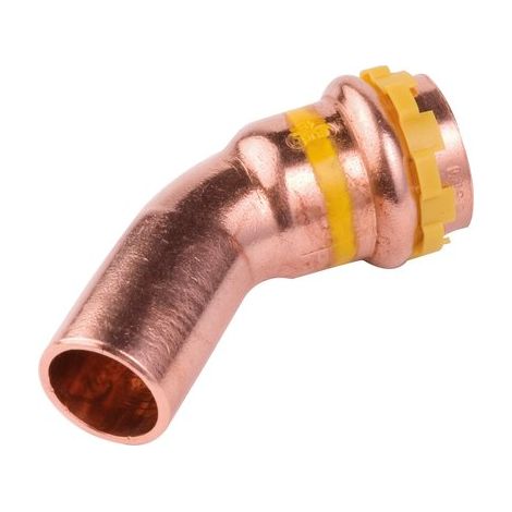 Coude cuivre 45 degrés gaz ff Diamètre 14 mm - Aalberts Integrated Piping Systems