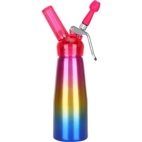 Mousseur à crème avec 3 embouts distributeurs pour gâteaux et desserts, outil de pâtisserie DIY en aluminium, 500 ml (1/5)