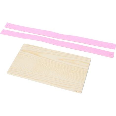 Étagère suspendue murale style nordique pour pots de fleurs, livres et rangement, décoration murale rose (taille S) (1/5)