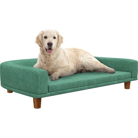 Divano per Cani Taglia Grande 98x67x25 cm con Cuscino Sfoderabile Verde Chiaro (1/5)