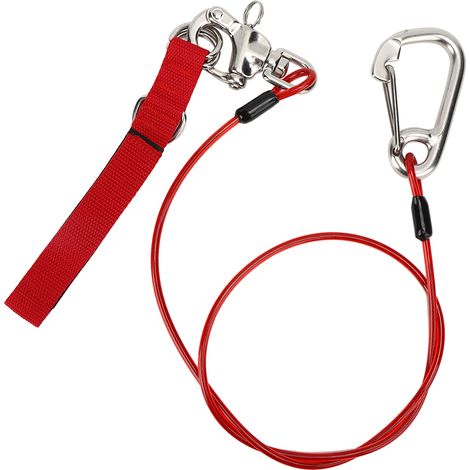 Corde de sécurité en acier inoxydable 316 Pro pour apnée avec dragonne - Ligne de vie Dive Safe (1/5)