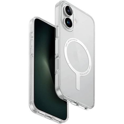 Funda de carga Magclick Uniq Clario para iPhone 16 de 6.1 pulgadas, transparente/transparente (1/5)