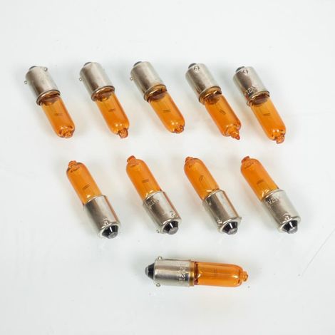 10 Ampoule BAX9s mini long 12V 21W lampe de clignotant orange (1/4)